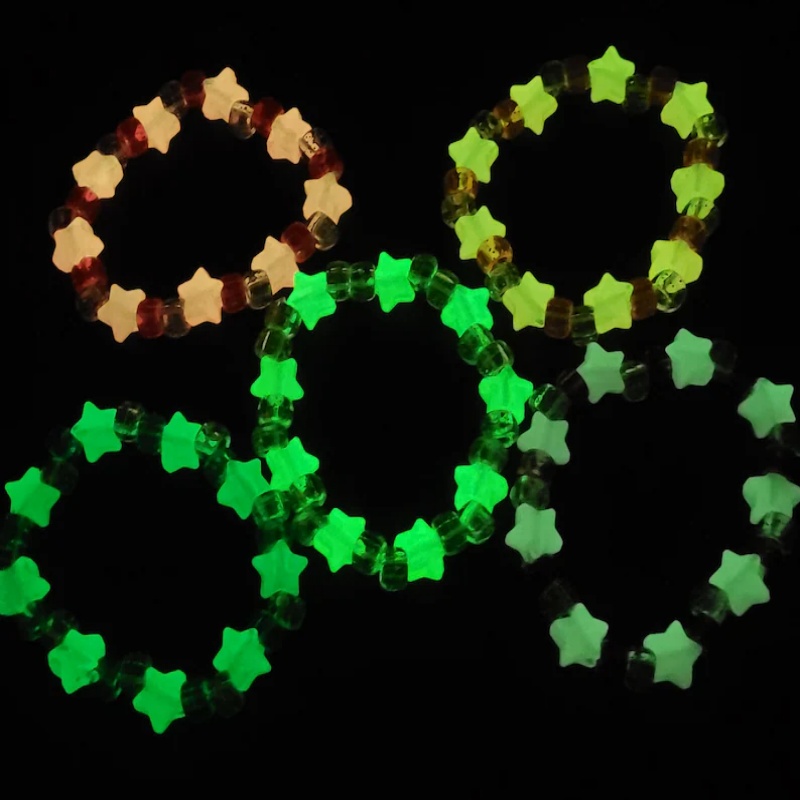 5 Glow star kandi bracelet set - Resin Glitter Pack incelemesi ve fiyatı