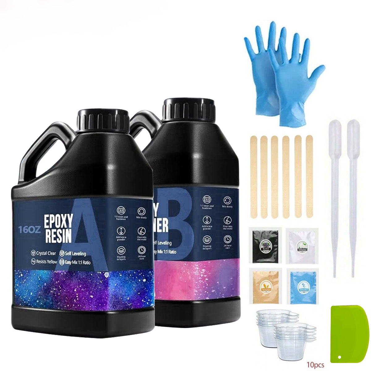 1000ml Crystal Clear Epoxy Res - Resin Jewelry Kit incelemesi ve fiyatı