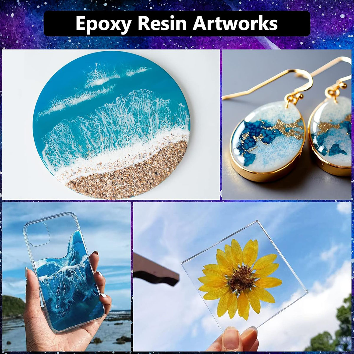 1000ml Crystal Clear Epoxy Res - Resin Jewelry Kit incelemesi ve fiyatı