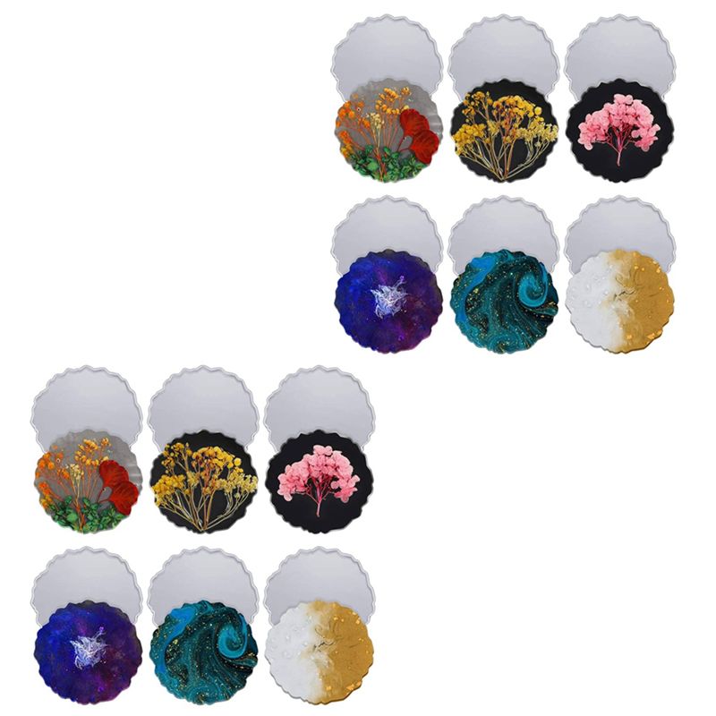 ABVT-12 Pieces Resin Coaster M - Geode Mold Silicone incelemesi ve fiyatı