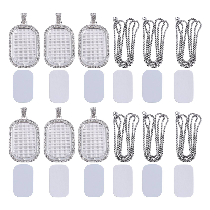 WORTHOWN-48Pcs Sublimation Rhi - Bezels Set Pendant incelemesi ve fiyatı